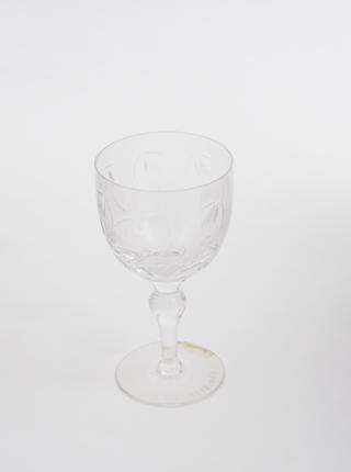 Wine glass, sample of intaglio work, 1968