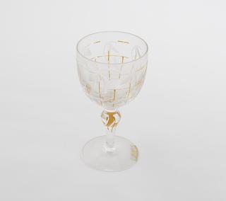 Wine glass, sample of intaglio work, 1968