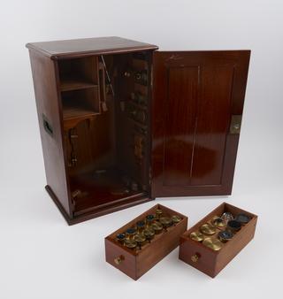 Case and accessories for binocular microscope