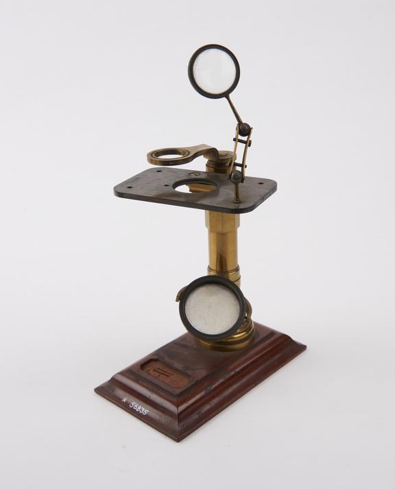 Simple microscope by Davis of Derby, (plaque missing from base)