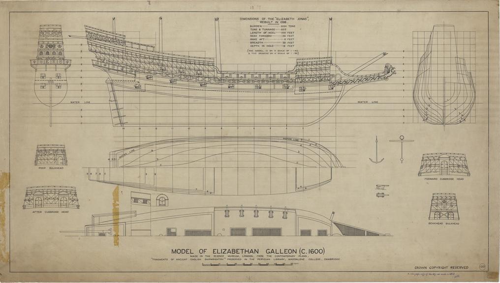 Model of Elizabethan Galleon (c.1600)