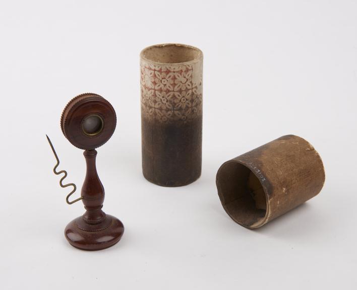 Hand microscope with case, German, early 19th century