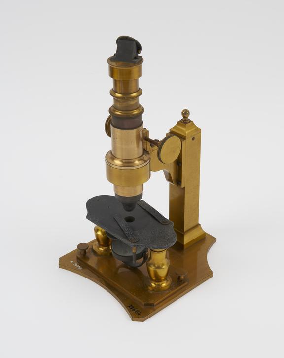 Compound monocular microscope, by Arthur Chevalier, Paris