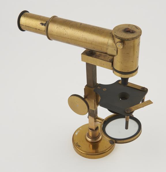 French horizontal microscope, after Chevalier, 1825-1850