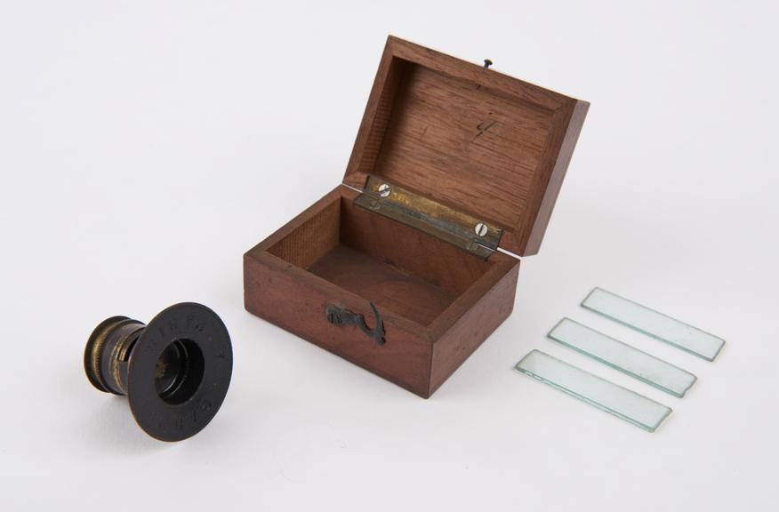 Small hand microscope in case, by Gaudin of Paris, French