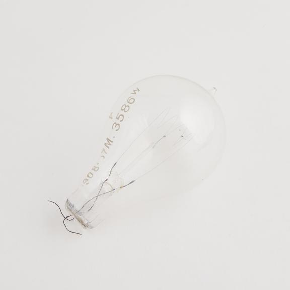 One of three Edison seal lamps contrasted with the modern type