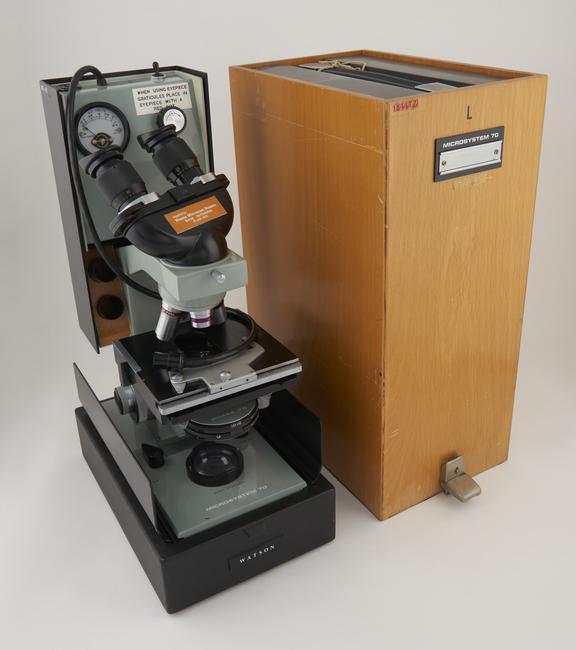 Microsystem 70 compound binocular phase contrast microscope