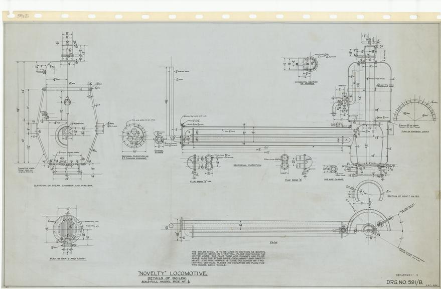 "Novelty" Locomotive - Details of Boiler