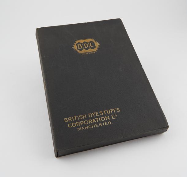 Dye book: labelled British Dyestuffs Corpn. Ltd