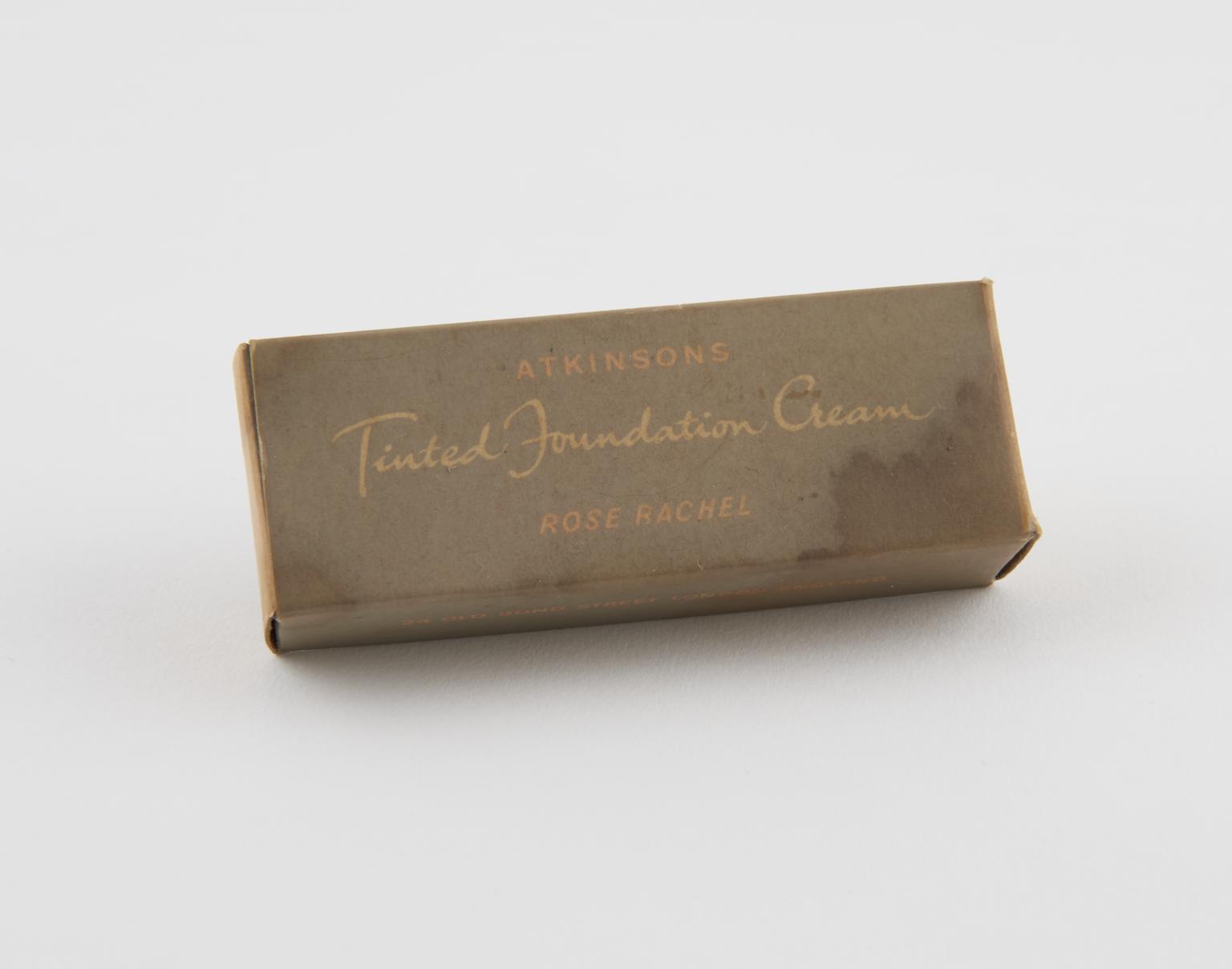 Cardboard pack containing a tube of foundation cream