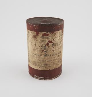 Empty tin of gravy soup, Boer War ration pack