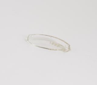 Glass shard from container of sesqui-chloride of chromium