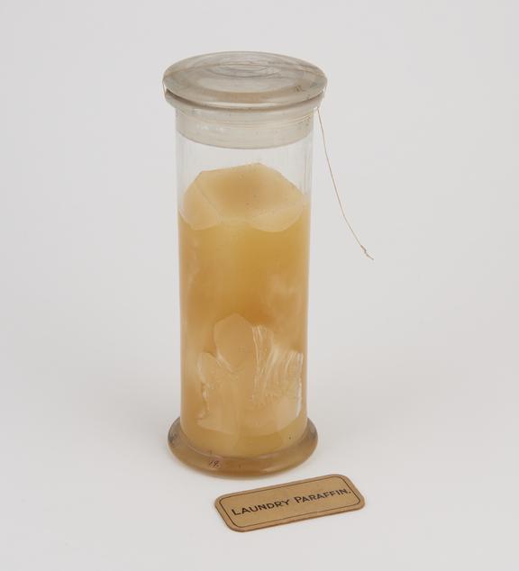 Specimen illustrating the Shale Oil Industry: Laundry paraffin.