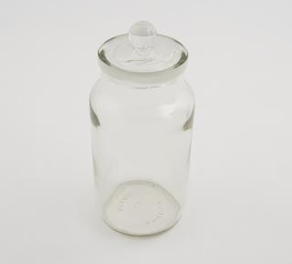 Automatic-pressed glass jar with lid