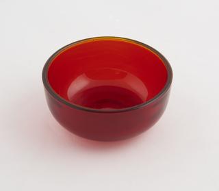 Hand-pressed glass bowl