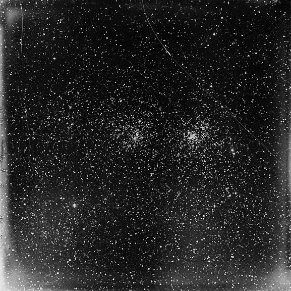 Positive on glass (black-and-white transparencies; astrophotographs; star clusters)