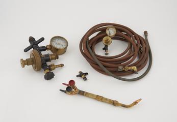 Regulator, blowpipe, plus rubber tubing