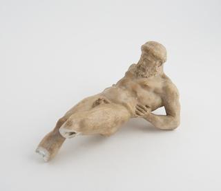 Fragments of plaster statuette