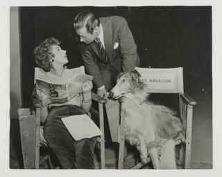 Rex Harrison and Kay Kendall with dog Waldteufel