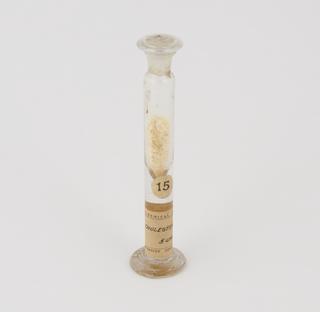 Specimen jar containing cholesterol, made by Sir Jack Cecil Drummond, c.1920