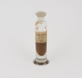 Specimen jar containing marine plankton, made by Sir Jack Cecil Drummond, used in vitamin A research, c.1920