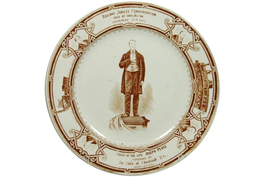 Joseph Pease commemorative plate