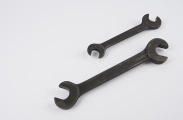 One of Two 'Superrench' chrome molybdenum open ended spanners