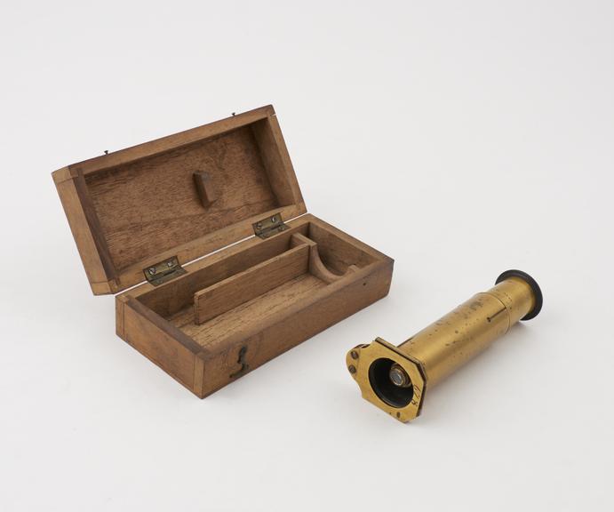 Demonstration microscope, French, in case, 1875-1900