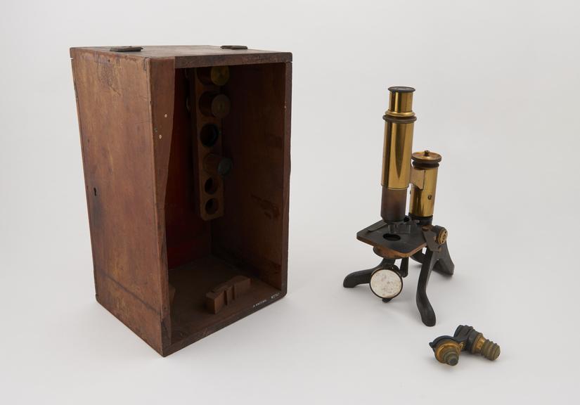 Student microscope by Henry Crouch, serial no