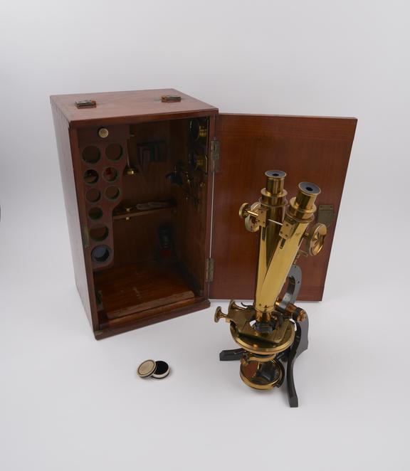 Watson Scientists' microscope outfit, c1910'