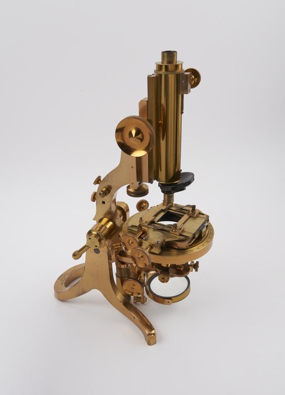 Compound microscope by Henry Crouch, late 19th century