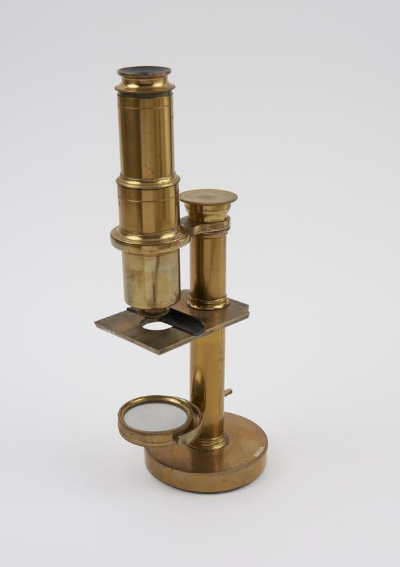 German compound monocular microscope, mid 19th century