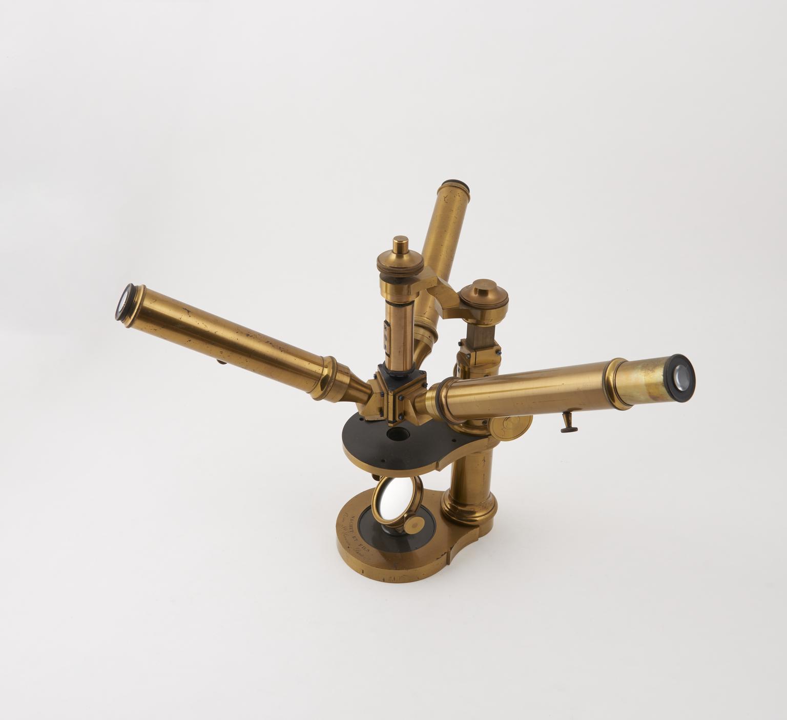 Triocular Microscope Triocular-bodied microscope by Nachet et Fils | Science Museum Group ...