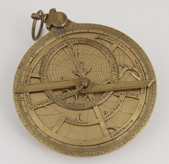 Italian brass planispheric astrolabe with a single plate for