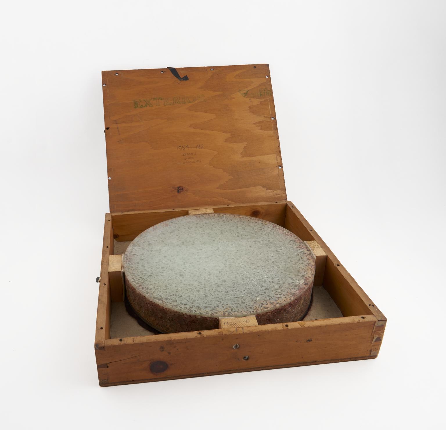 Science Observation Disc Glass disc for telescope mirror | Science Museum Group Collection