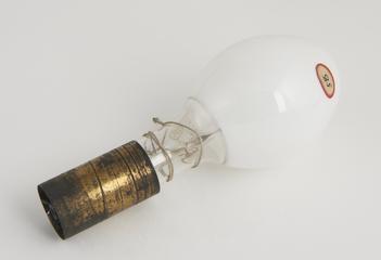 One of eighty-six early incandescent lamps. Carbon filament lamp