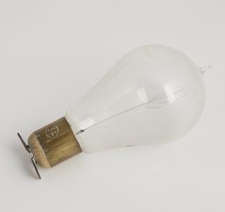 One of eighty-six early incandescent lamps. Carbon filament lamp
