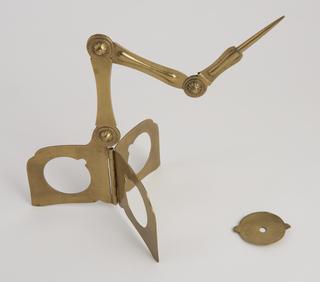 One of two brass folding Candle Holders from Kyoto