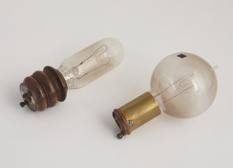 One of eighty-six early incandescent lamps