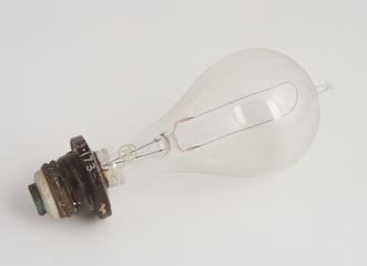 One of eighty-six early incandescent lamps.  Bamboo filament