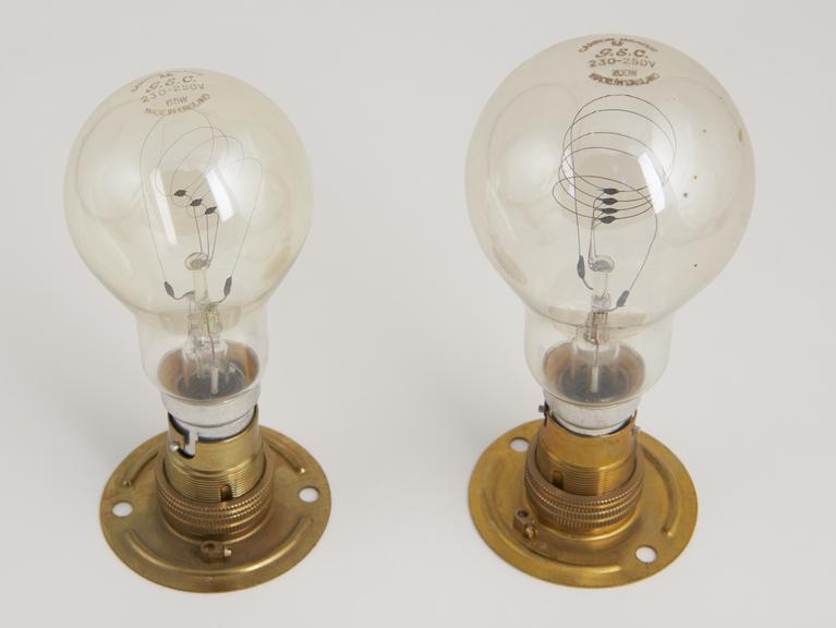 Two carbon heater lamps available in the 65 watt and 200 watt