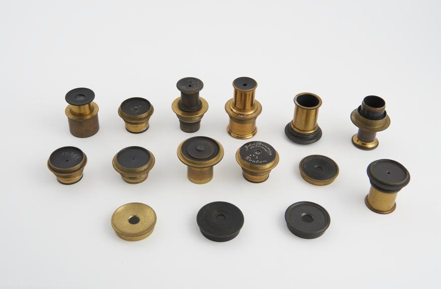 Eleven astronomical eyepieces (including three solar filters)