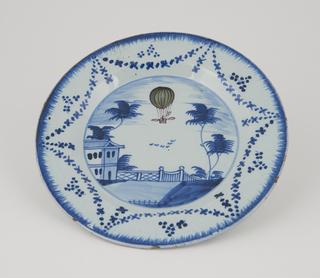 One of fourteen plates in white