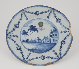 One of fourteen plates in white
