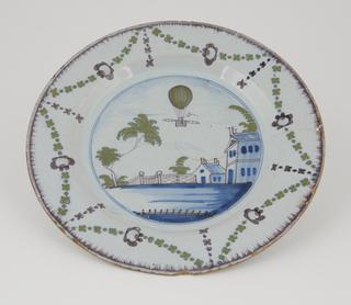One of fourteen plates in white