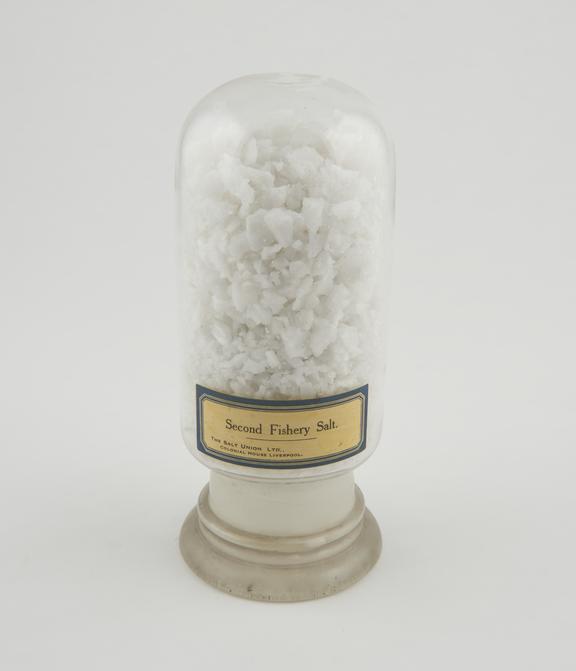 Specimen second fishery salt in glass jar