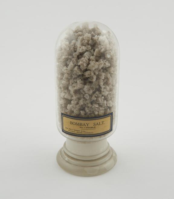 Specimen solar salt Bombay no.1 double in glass jar