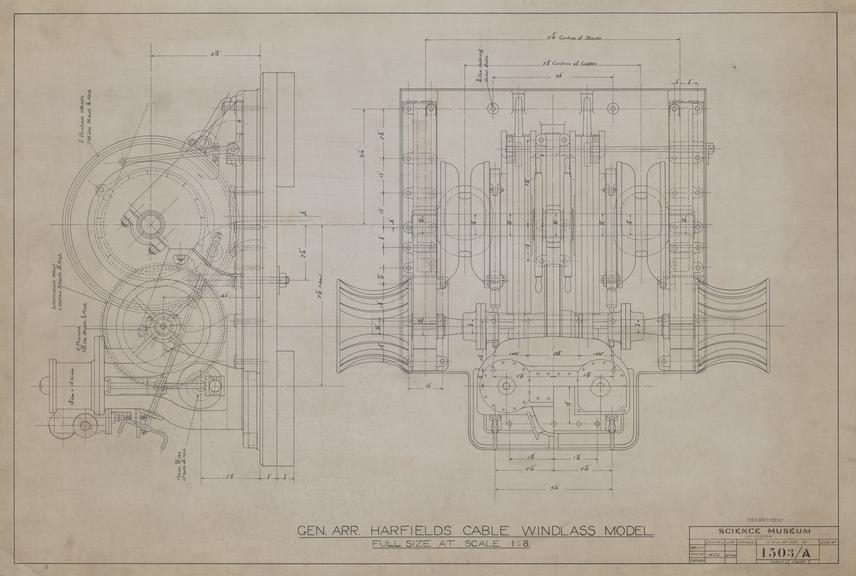 General Arrangement of Harfields Cable Windlass Model