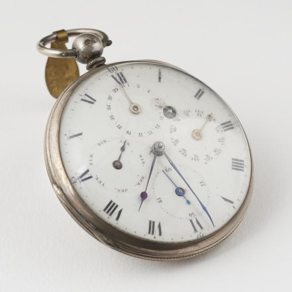 Silver Pocket Watch with Calender 1850 1860 Science Museum Group Collection