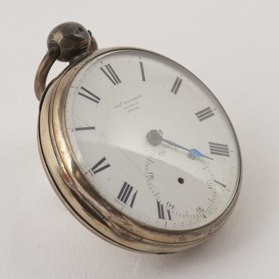 Duplex watch in gilt silver case by Thos